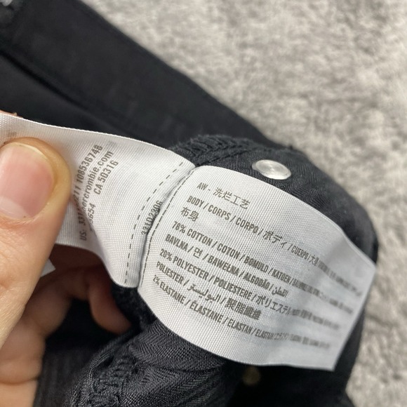 Hollister Advanced Stretch Skinny Jeans Mens 30x28 Black Low Rise - Picture 9 of 13